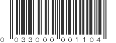 UPC 033000001104