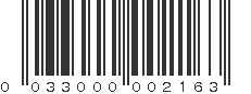 UPC 033000002163