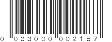 UPC 033000002187