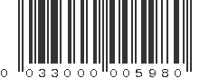 UPC 033000005980