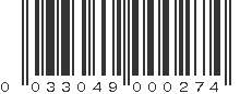 UPC 033049000274