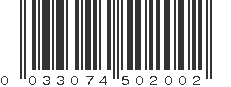 UPC 033074502002