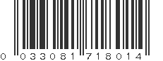 UPC 033081718014