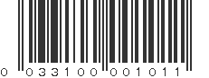 UPC 033100001011