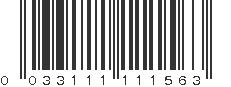 UPC 033111111563