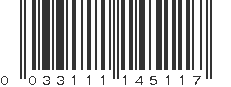 UPC 033111145117