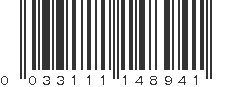 UPC 033111148941