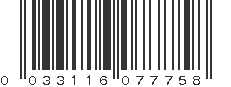 UPC 033116077758