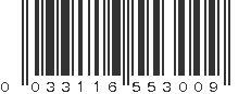 UPC 033116553009