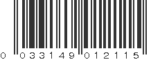 UPC 033149012115