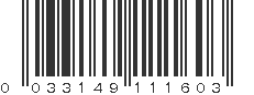 UPC 033149111603