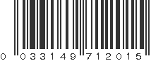 UPC 033149712015