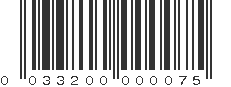 UPC 033200000075