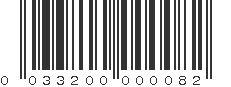 UPC 033200000082