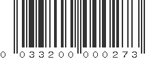 UPC 033200000273