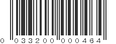 UPC 033200000464