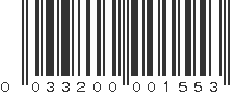 UPC 033200001553