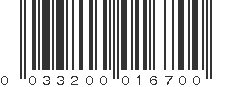 UPC 033200016700