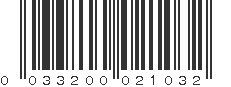 UPC 033200021032