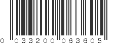 UPC 033200063605