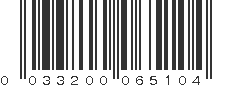 UPC 033200065104