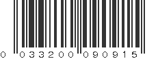 UPC 033200090915