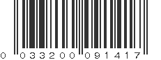 UPC 033200091417