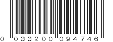 UPC 033200094746