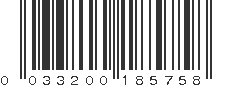 UPC 033200185758