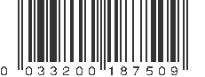 UPC 033200187509