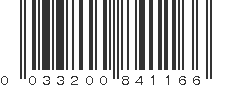 UPC 033200841166