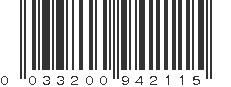 UPC 033200942115