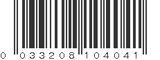 UPC 033208104041