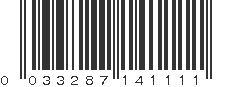 UPC 033287141111