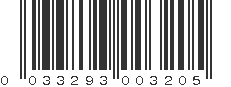 UPC 033293003205