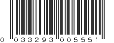 UPC 033293005551