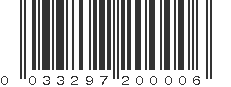 UPC 033297200006