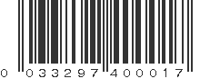 UPC 033297400017