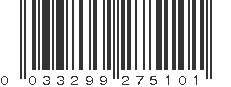 UPC 033299275101