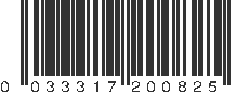 UPC 033317200825