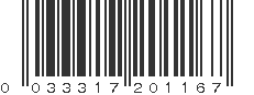 UPC 033317201167