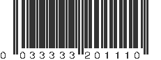 UPC 033333201110