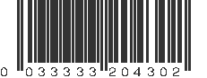 UPC 033333204302