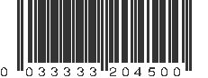 UPC 033333204500