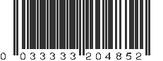 UPC 033333204852