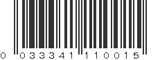 UPC 033341110015