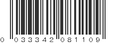 UPC 033342081109