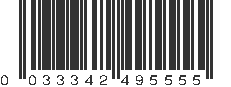 UPC 033342495555