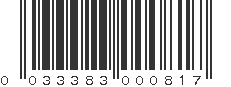 UPC 033383000817