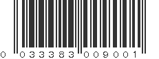 UPC 033383009001